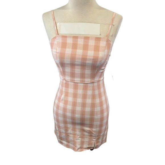 NWT BP Pink Plaid Spaghetti‎ Strap Mini Dress (XXS) - Picture 7 of 7